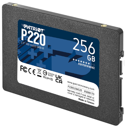Накопичувач SSD 256GB Patriot P220 2.­5" SATAIII TLC (P220S256G25)