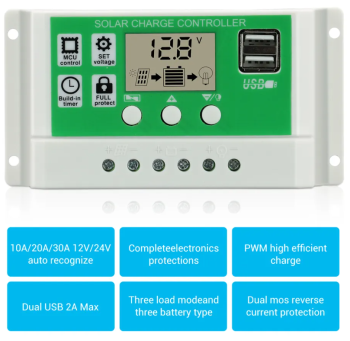 Контролер заряду ШИМ PowMr 12/24V 20A