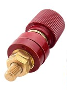 Клеми високотокові M6 латунь (червоний)